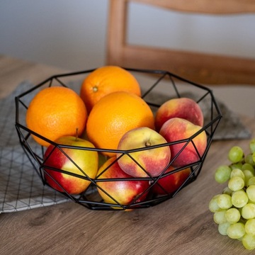 Корзина с фруктами, миска для овощей, большая металлическая миска.