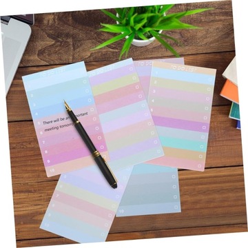 12 шт., разноцветный Радужный блокнот, планировщик покупок, офисный список исследований 1