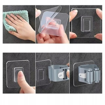 САМОКЛЕЯЩАЯСЯ ПОДВЕСКА ДЛЯ ЩЕТКИ БЕЗ СВЕРЛЕНИЯ СТЕНЫ