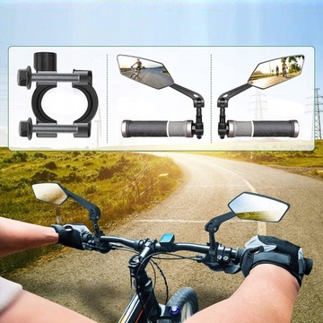 ВЕЛОСИПЕДНЫЕ ЗЕРКАЛА HD, 2 ШТ., РЕГУЛИРУЕМЫЕ НА 360°