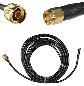 Gotowy 10m konektor antenowy Nm/SMAm kabel RF-240