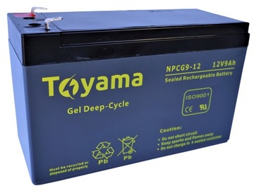 Akumulator żelowy Toyama NPCG 9 12V 9 Ah GEL Deep Cycle