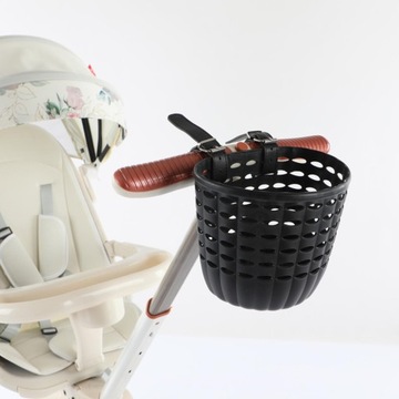 Детская корзина для велосипеда заменяется регулируемыми съемными ремнями из искусственной кожи, серого цвета