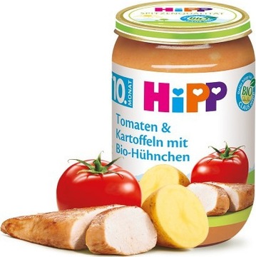 HiPP Ziemniaczki z Pomidorami i Kurczakiem Wit. C