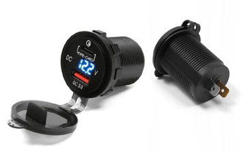 МОТОЦИКЛОВЫЕ РОЗЕТКИ – PD+QC3.0 – 3.6A – ДИСПЛЕЙ