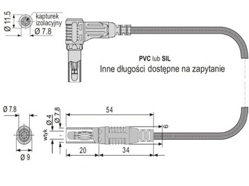 Przewód pomiar; SIL1m 2xbanan4mm bezp; WS270S100RT