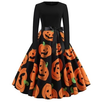 Siatkowa sukienka z długim rękawem na Halloween dla dzieci XXXL