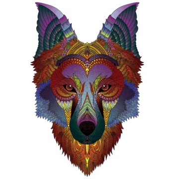 Dřevěné Puzzle pro dospělé XXL Premium Wolf