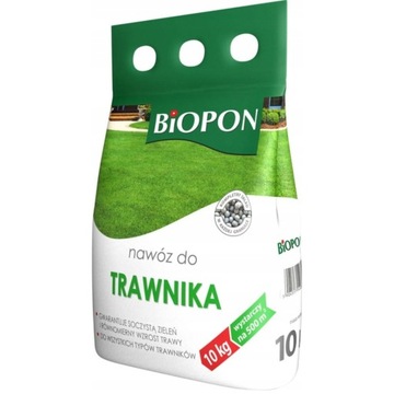 WYDAJNY Nawóz do trawnika Piękna TRAWA BIOPON 10kg