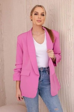 Żakiet Marynarka z klapami elegancka rękaw 3/4 MODA WŁOSKA HIT