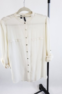 035 Mango kremowa klasyczna elegancka koszula XS/34