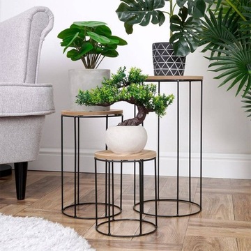 Подставка для цветов круглая металлическая, 3 шт.