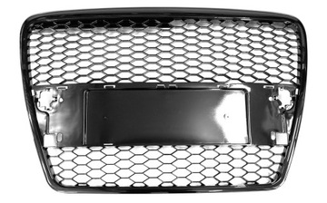 AUDI A6 C6 04-08 РЕШЕТКА GRILL RS LOOK BLACK GLOSS MEGA GLOSS