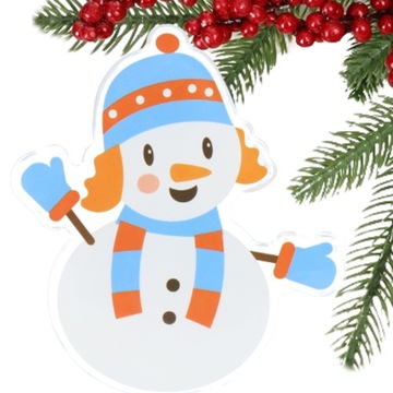 ŻELOWA NAKLEJKA NA OKNO SZYBĘ ŚWIĄTECZNA ŚWIĘTA MIKOŁAJ BAŁWANKI M. V2