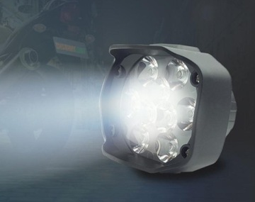 REFLEKTOR HALOGEN LAMPA 9x LED MOTOCYKL MOTOR QUAD