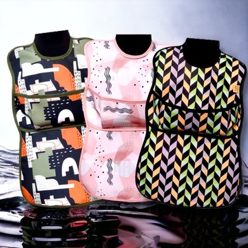 длинный нагрудник для детей, водонепроницаемый, FLIPABLE POCKET, дутый