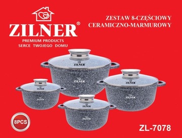Набор кастрюль Zilner 8 шт. zl-7078