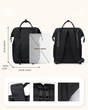 БОЛЬШОЙ МНОГОФУНКЦИОНАЛЬНЫЙ РЮКЗАК ДЛЯ КОЛЯСКИ РЮКЗАК-ОРГАНИЗАТОР ДЛЯ МАТЕРИ, ЧЕРНЫЙ, 20 Л