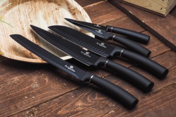 Набор ножей в блоке Berlinger Haus Black Silver, 5 шт.