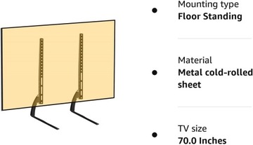 Ножки кронштейна подставки Основание подставки для телевизора Монитор 37–75 дюймов