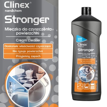 CLINEX Stronger Mleczko Do Mycia Glazury Stali 0.7