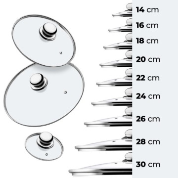 Стеклянная крышка 26 см УНИВЕРСАЛЬНАЯ ТЕПЛОИЗБЫТОЧНАЯ КРЫШКА ДЛЯ КАСТрюли