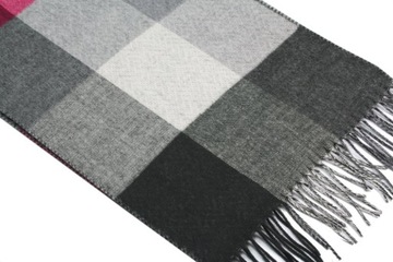 Шарф V.Fraas в серо-розовую клетку - Кашминк