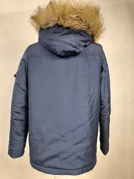 TOMMY HILFIGER CAPUCHE FOURRURE TECH PARKA ZIMOWA MĘSKA S