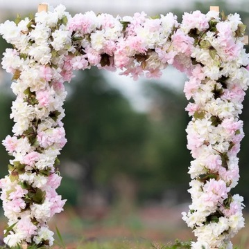 Гарланда с вишневыми цветами искусственные цветы на террасе вишневой вишневой вишневой вишневой вишни