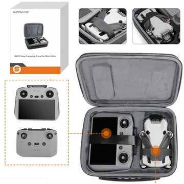 Futerał HARD Case Etui Wytrzymałe Pokrowiec dla drona DJI MINI 4 PRO RC 2