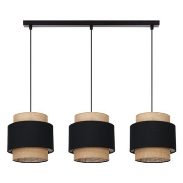 LAMPA WISZĄCA SUFITOWA JUTOWA BOHO JUTA LISTWA
