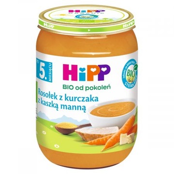 Rosołek z kurczaka z kaszką manną po 5. miesiącu Hipp