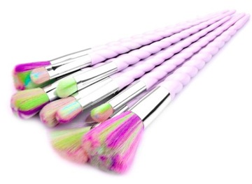 PĘDZLE BRYLANTOWE ZESTAW DO MAKIJAŻU 10 SZT