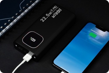 POWERBANK 30000 ЗАРЯДНОЕ УСТРОЙСТВО USB C 22,5 Вт + КАБЕЛЬ 3 в 1