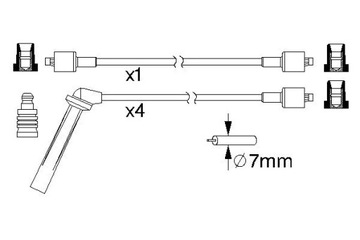 BOSCH 0 986 357 161 SADA PŘÍVODŮ ZAPALOVACÍ