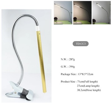 Clip-on Desk Lamp Usb Table Lamp Eye Protection Led Table Light Bend~9637
