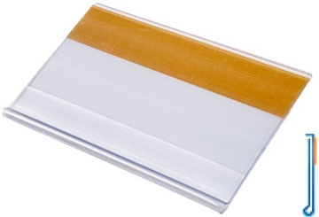 LISTWA CENOWA MAGAZYNOWA SAMOPRZYLEPNA PRZEŹROCZYSTA 52X105 MM - 50 SZT