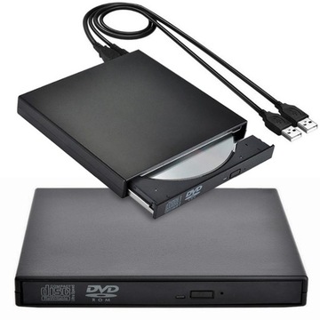 Zewnętrzny Napęd Przenośny DVD CD RW Odtwarzacz Czytnik płyt USB 2.0 SLIM