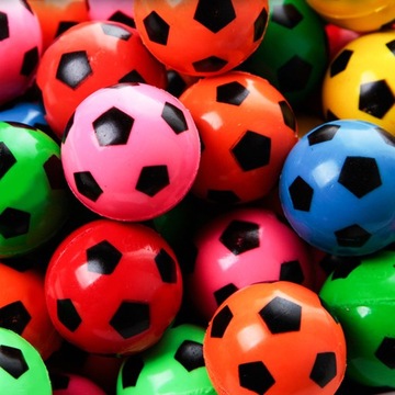 10x PIŁECZKI PIŁKI KULKI KAUCZUKOWE PIŁKI NOŻNE SKACZĄCE SENSORYCZNE 27mm