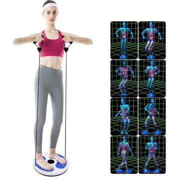 ПОВОРОТНЫЙ ТВИСТЕР ДЛЯ УПРАЖНЕНИЙ, СИНИЙ МАССАЖЕР С КАБЕЛЯМИ