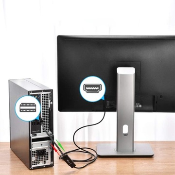 Переходник штекер DisplayPort — гнездо HDMI 4K SPD-H03