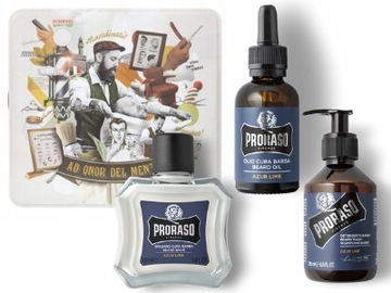 Zestaw do brody Proraso Beard Kit Azur Lime