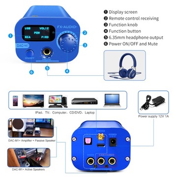 FX-AUDIO DAC-M1 Усилитель для наушников с декодированием Bluetooth CSR8675
