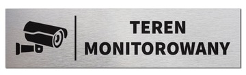 Tabliczka TEREN MONITOROWANY 20x5 cm