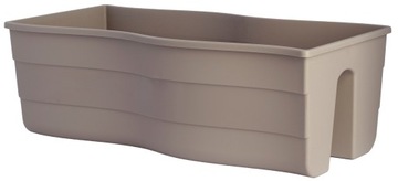 Doniczka donica balustradowa FALA 60x29 h20 Taupe