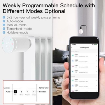 ТЕРМОСТАТИЧЕСКАЯ ГОЛОВКА SMART WIFI ZIGBEE TUYA 3.0