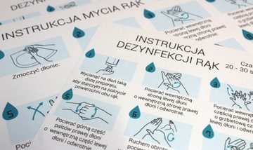 Наклейка «Инструкция по дезинфекции и мытью рук» a4 a5