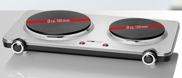 ПОРТАТИВНАЯ ЭЛЕКТРИЧЕСКАЯ ПЛИТА CLATRO С ДВУМЯ КОНФОРМАМИ