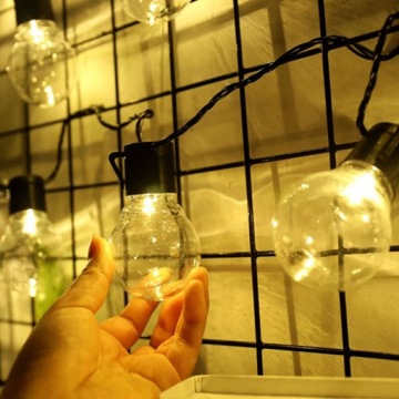 Светильники GIRLAND BULB x10 OUTDOOR сетевой теплый белый светодиодная цепочка 2м
