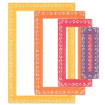 Резак для бумаги Sizzix Framelits прямоугольная рамка с тиснением